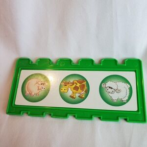 Fisher Price Barnyard Bingo Board Card Green‎ Replacement Game Piece Vintage